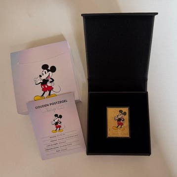 Nederland 2023 - Mickey Mouse gouden postzegel 100 jaar, Gestempeld