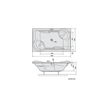 Ligbad Polysan Duo Inbouw 200x120x45 cm Wit, Ophalen of Verzenden, Nieuw