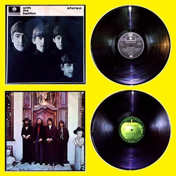 Beatles - 1. With The Beatles (UK 1973 LP) 2. The Beatles, Nieuw in verpakking