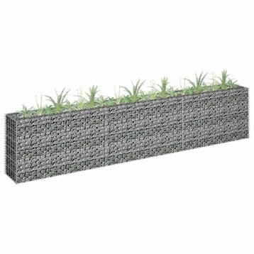 vidaXL Gabion plantenbak verhoogd 270x30x60 cm, Verzenden, Minder dan 60 cm, Nieuw, Metaal