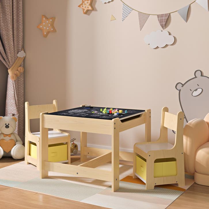 [en.casa] Kindertafel Irixoa met 2 stoelen meerkleurig, Huis en Inrichting, Bureaus, Verzenden