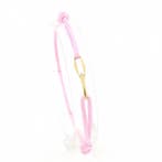Forever knots® Handgemaakte Roze Satijn armband met Goude.., Ophalen of Verzenden, Zo goed als nieuw, Overige kleuren, Goud