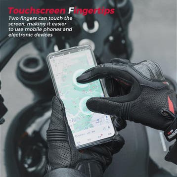 KEMIMOTO Motorhandschoenen Zomer - Ademend Leer met Carbon B, Motoren, Verzenden, Nieuw met kaartje