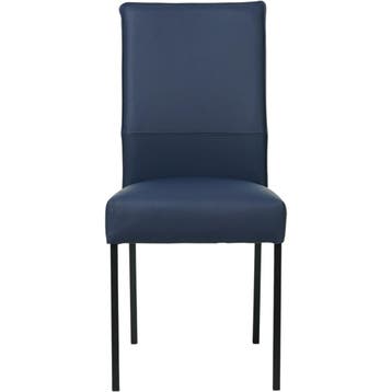 Set van 8 Leren eetkamerstoelen Real - Toledo Kobalt, Ophalen of Verzenden, Nieuw, Leer