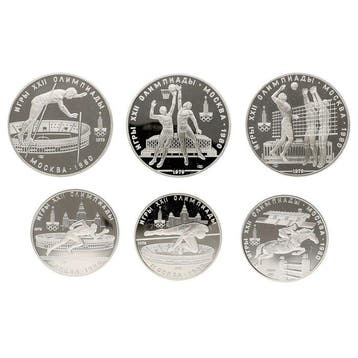 Rusland. 5 & 10 Roubles 1978/1979 - 1980 Summer Olympics,