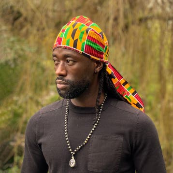 Durag / Du-rag / Do-rag / Bandana - Unisex - Oranje / groen, Ophalen of Verzenden, Nieuw