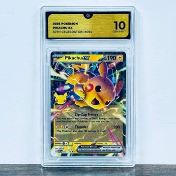 Pokémon Graded card - Pikachu ex 054- 30th Anniversary –, Nieuw