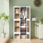 Opvouwbare Witte Kledingkast – Sterk en Draagbaar Design, Huis en Inrichting, Kasten | Kledingkasten, Verzenden, Nieuw