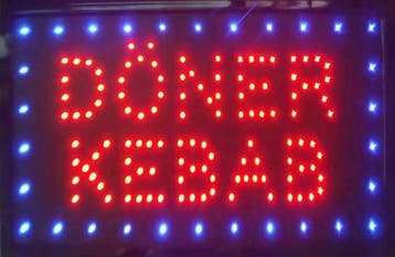 Doner kebab LED bord lamp verlichting lichtbak reclamebord #, Verzamelen, Merken en Reclamevoorwerpen, Verzenden, Nieuw
