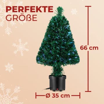 Kunstkerstboom 66cm glasvezel (Kerstbomen, Kerst artikelen), Diversen, Verzenden, Nieuw
