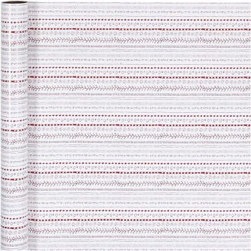 Inpakpapier, doodles, B: 70 cm, 80 gr, rood, wit, 4 m/ 1 rol, Hobby en Vrije tijd, Kaarten | Zelf maken, Nieuw