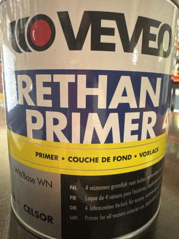 Veveo urethan primer 4s - WIT - 2,5 liter, Wit, Nieuw, Ophalen of Verzenden, Verf