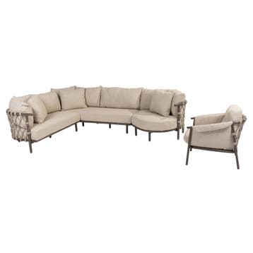 Ezra modulaire hoek loungeset 4 delig terre 4 Seasons, Tuin en Terras, Tuinsets en Loungesets, Ophalen of Verzenden, Nieuw