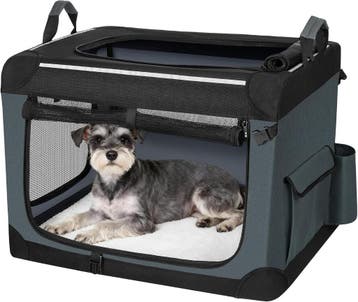 Reisbench hond - Draagtas hond - Transportbox - 60x42x42 cm, Dieren en Toebehoren, Verzenden, Zo goed als nieuw