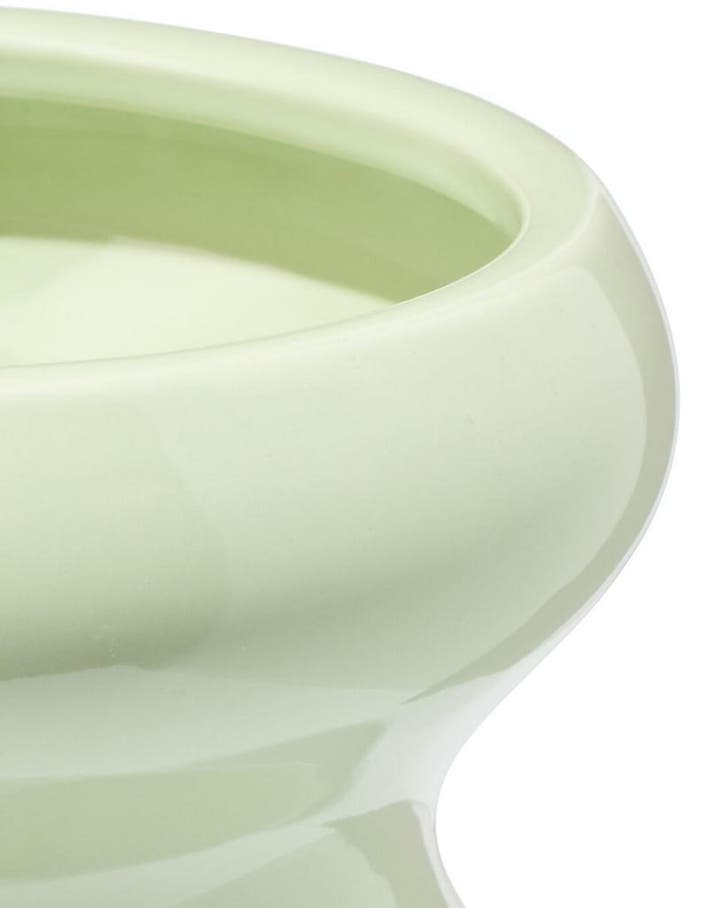 HEMA Bloempot 17.5x12.5cm keramiek blob groen, Huis en Inrichting, Kamerplanten, Verzenden