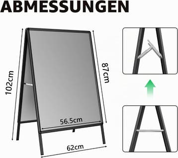 Stoepbord - Reclamebord - 60x84 cm - Zwart, Verzamelen, Verzenden, Zo goed als nieuw