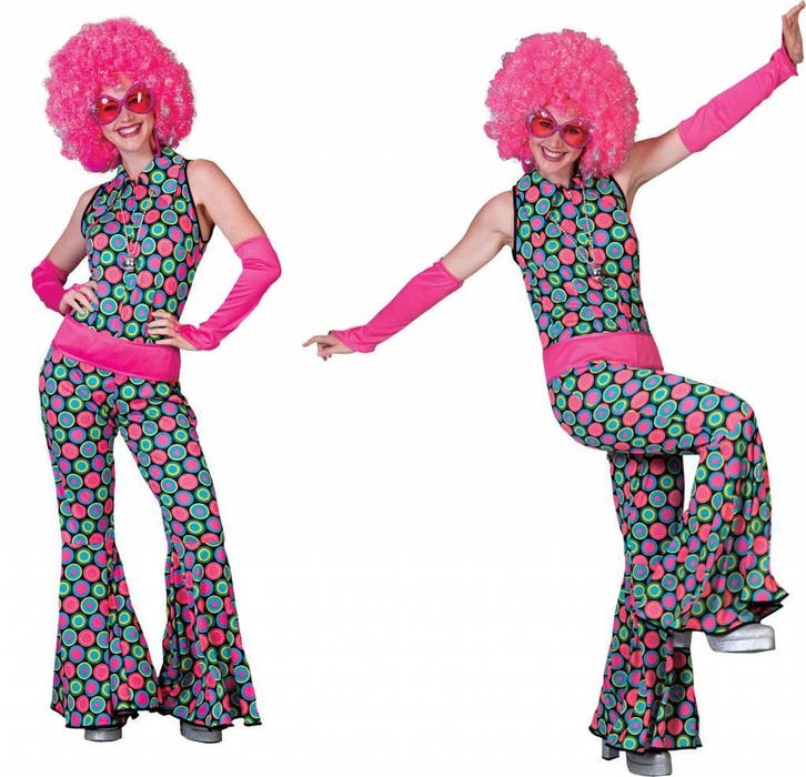 Disco Polka Dot Jumpsuit, Kleding | Dames, Carnavalskleding en Feestkleding, Nieuw, Ophalen of Verzenden