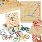 Geoboard Houten Puzzel – Montessori Speelgoed – Vormen Maken, Ophalen of Verzenden, Nieuw