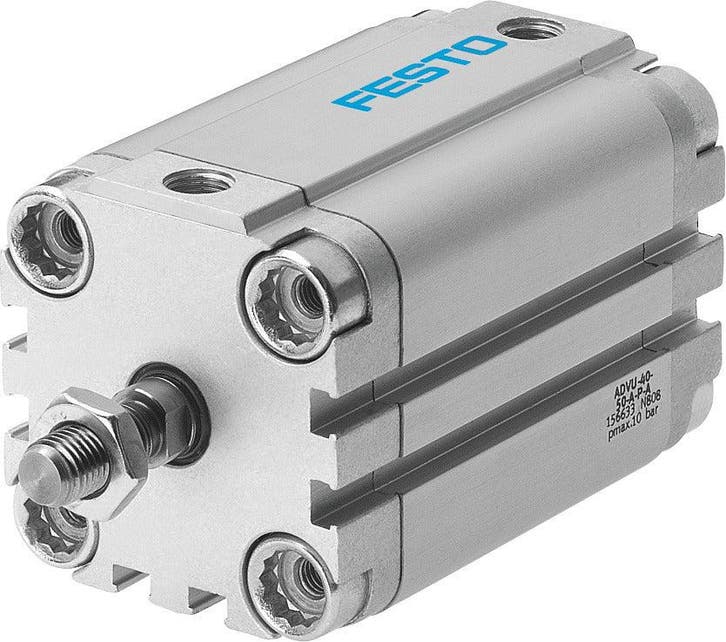 Festo Compacte Cilinder 80mm Boring 10mm Slag Dubbelwerkend, Doe-het-zelf en Verbouw, Gereedschap | Machine-onderdelen en Toebehoren