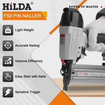 HILDA F50 Pneumatische Tacker - Krachtige Nietmachine voor M, Verzenden, Nieuw