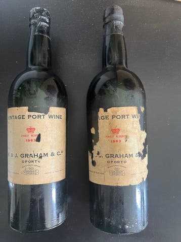 1963 W. & J. Graham & Co. - Vintage Port - Porto - 2 Flessen, Nieuw