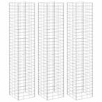 vidaXL Schanskorf plantenbakken 3 st verhoogd 30x30x150 cm, Verzenden, Minder dan 60 cm, Nieuw, Metaal