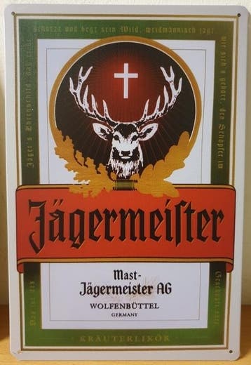 Reclamebord: Jagermeister, Verzamelen, Merken en Reclamevoorwerpen, Ophalen of Verzenden, Nieuw