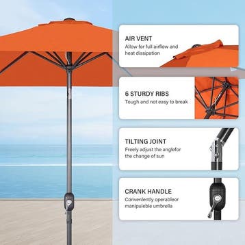 2dekans | Angel Living Parasol - 300 cm - Terrasparasol -, Ophalen of Verzenden, Zo goed als nieuw