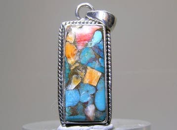 Turquoise Hanger - Hoogte: 42 mm - Breedte: 14.2 mm- 6.1 g -