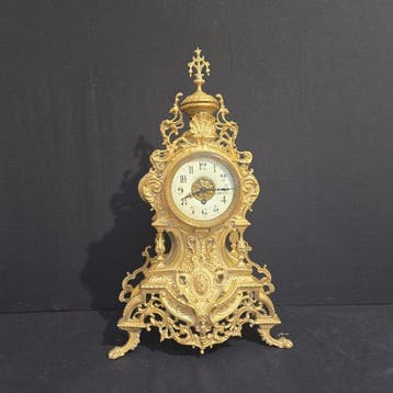 Tafelklok Regency stijl - Verguld brons - 1850-1900 - Mooie