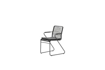 Garden Impressions Hermes stapelbare fauteuil zwart rope,, Tuin en Terras, Tuinstoelen, Nieuw