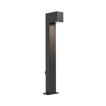 Moderne staande buitenlamp zwart 65cm met stopcontact IP44, Verzenden, Nieuw, Aluminium