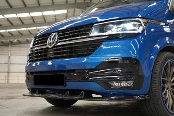 Voorspoiler VW Transporter T6.1 2020-2024 V2 | glans zwart