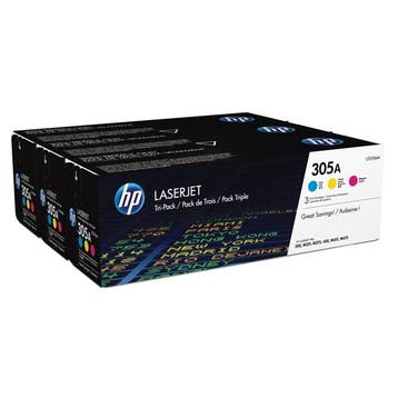 Toner HP 305A (CF370AM) multipack cyaan/magenta/geel, Verzenden, Nieuw, Toner, HP