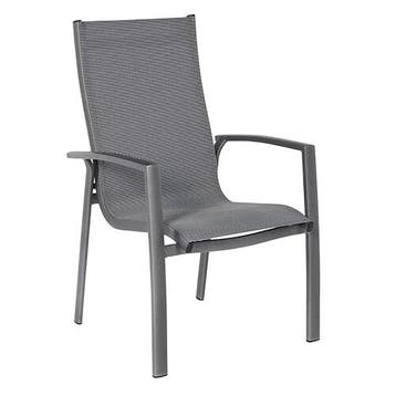 Suns Lucca dining stoel stapelbaar antraciet - Ligbedkussen, Tuin en Terras, Tuinsets en Loungesets, Nieuw