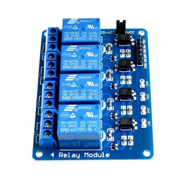 Relay Module met 4 Relay, Hobby en Vrije tijd, Elektronica-componenten, Ophalen of Verzenden, Nieuw