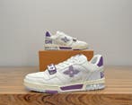 Louis Vuitton - LV Trainer White/Purple Leather and Mesh -, Nieuw