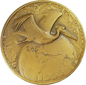 Nederland. Historical Medal 1933 - Christmas Flight The, Postzegels en Munten