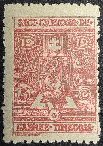 Tsjecho-Slowakije 1919/1919 - Zegel van de cartografische, Gestempeld
