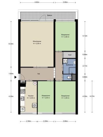 Te Huur 4 Kamer Appartement Trekvogelweg In Amersfoort, Huizen en Kamers, Direct bij eigenaar, Amersfoort, Utrecht, Appartement