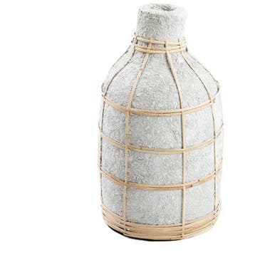 Bazar Bizar De Whoopy Vaas - Betongrijs Naturel - L -, Ophalen of Verzenden, Zo goed als nieuw, Overige materialen, Minder dan 50 cm