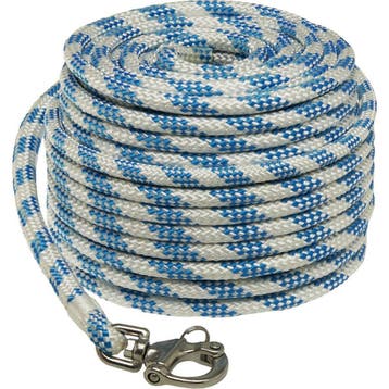 12mm x 40m Zeilval met Gesplitste Snapsluiting Wit-Blauw, Ophalen of Verzenden, Nieuw