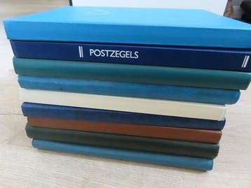 Stockbooks - 9 lege postzegelalbums, Gestempeld