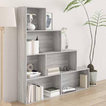 vidaXL Boekenkast 155x24x160 cm grijs sonoma eikenkleurig, Huis en Inrichting, Minder dan 50 cm, Verzenden, Nieuw, 150 tot 200 cm