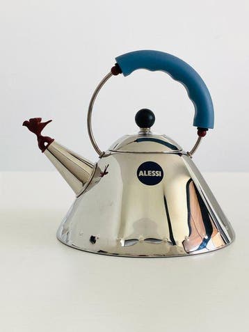 Alessi - Michael Graves - Fluitketel - Model 9093 - Staal,