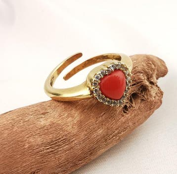 Koraal - Argento 925 - Ring - Italiaans vakmanschap