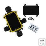 Waterdichte IP68 4-weg kabeldoos voor 3-draads aansluiting, Doe-het-zelf en Verbouw, Elektra en Kabels, Verzenden, Nieuw, Overige typen