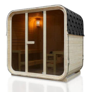 Vierkante Barrelsauna / Sauna Fjora - 6 personen - Incl. acc, Sport en Fitness, Verzenden, Nieuw