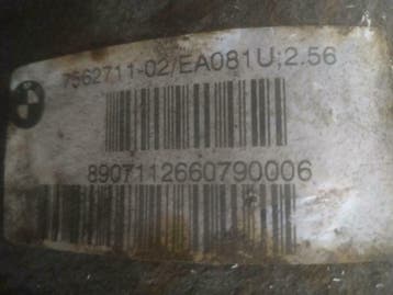 Differentieel achter 7562711-02, 7562711-02, 2.56, Ophalen of Verzenden, Gebruikt, BMW