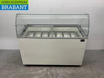 Verrijdbare Combisteel Tenerife Schepijsvitrine 10 bakken, Ophalen of Verzenden, Gebruikt